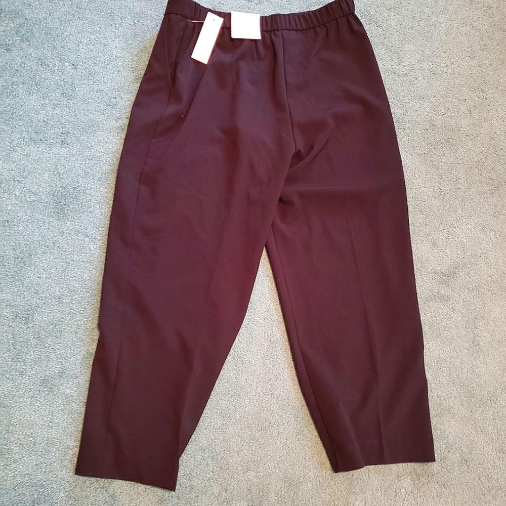 NWT Croft & Barrow Midrise Black Pants 12P